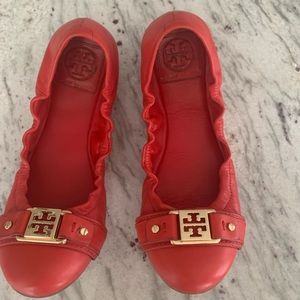 Tori Birch Red Ballet Slipper Flats